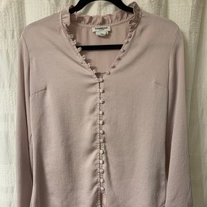 Small Slim Express Ruffled Portofino Blouse Pink